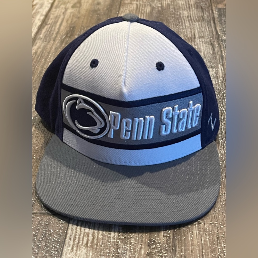 Penn State University Zephyr Hat Leather Strapback PSU Nittany Lions NCAA